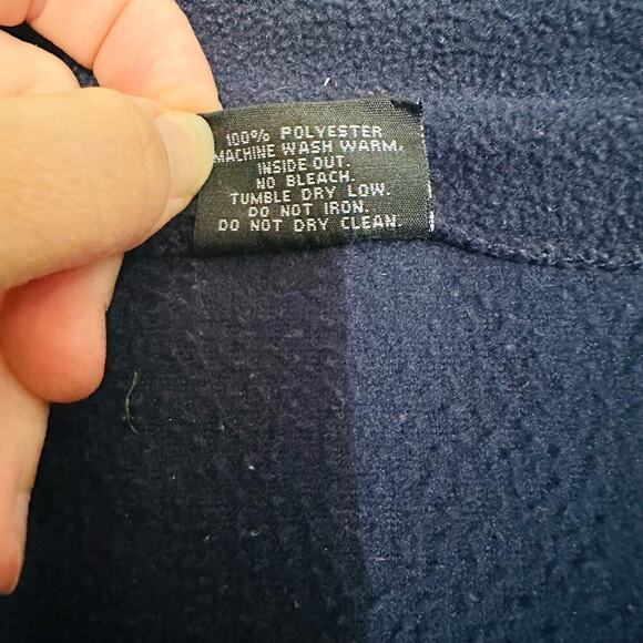 Vintage USA Olympics 90s Dark Blue Zip Up Front Fleece Jacket Size Medium - Picture 6 of 7